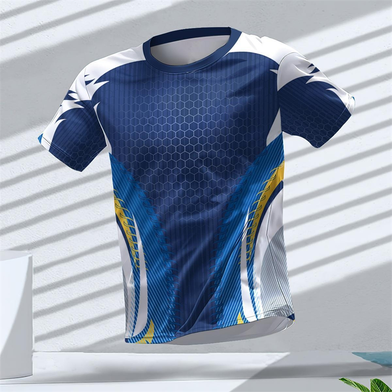 Table Tennis Shorts - Kaos Olahraga Cetak 3D Grafis Geometris