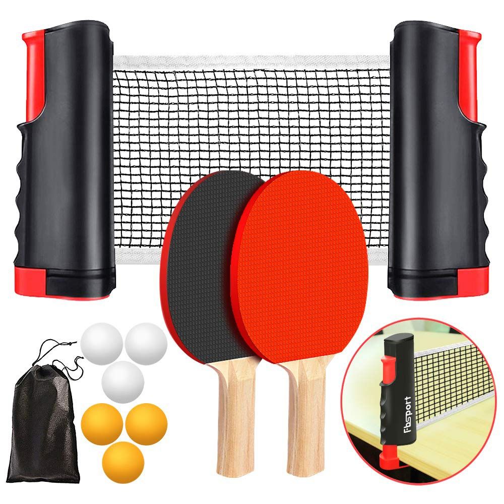 Table Tennis Match - Set Jaring Ping Pong Retractable dengan