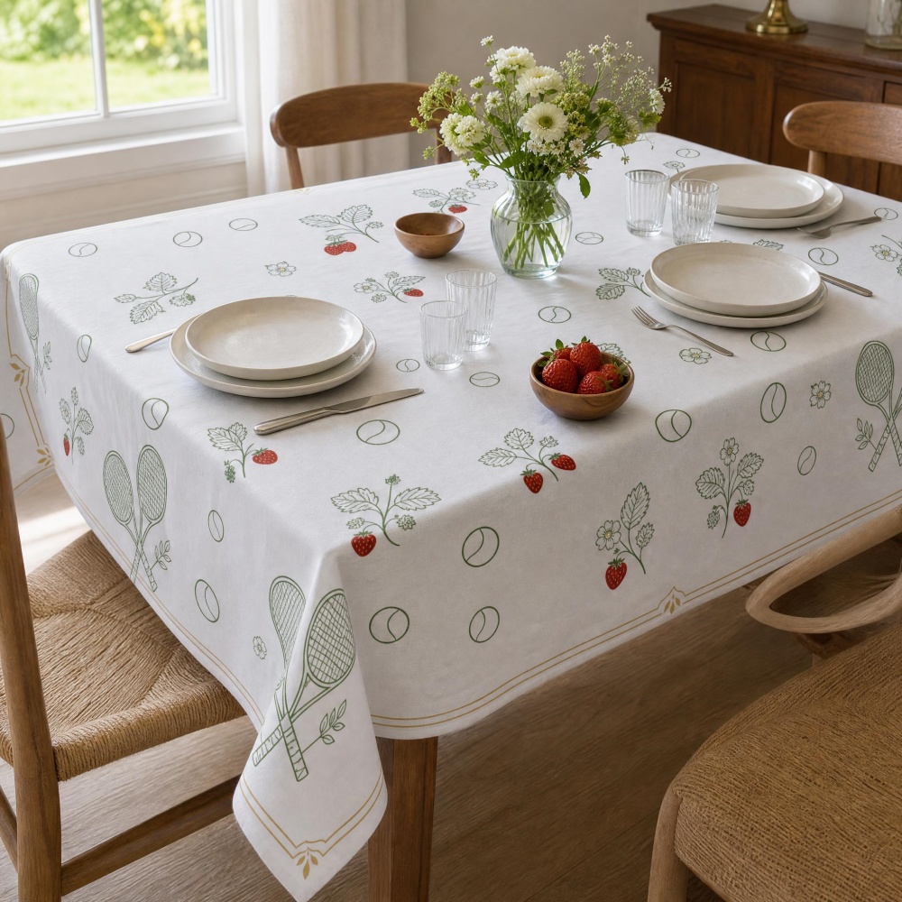 Taplak Meja Motif Stroberi & R - Table Tennis News Today ulasan dan harga
