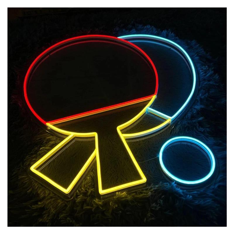Tanda Neon LED Ping Pong Paddl - Hall Table Tennis ulasan dan harga