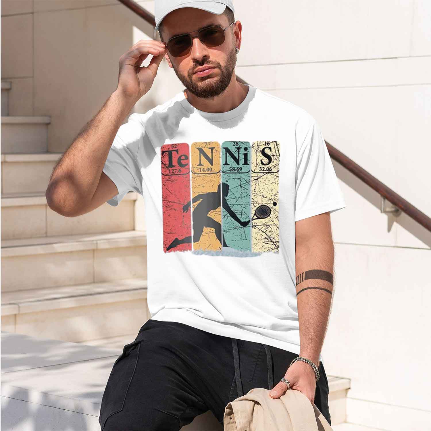 Kaos Pria Vintage Motif Elemen - Table Tennis Player ulasan dan harga