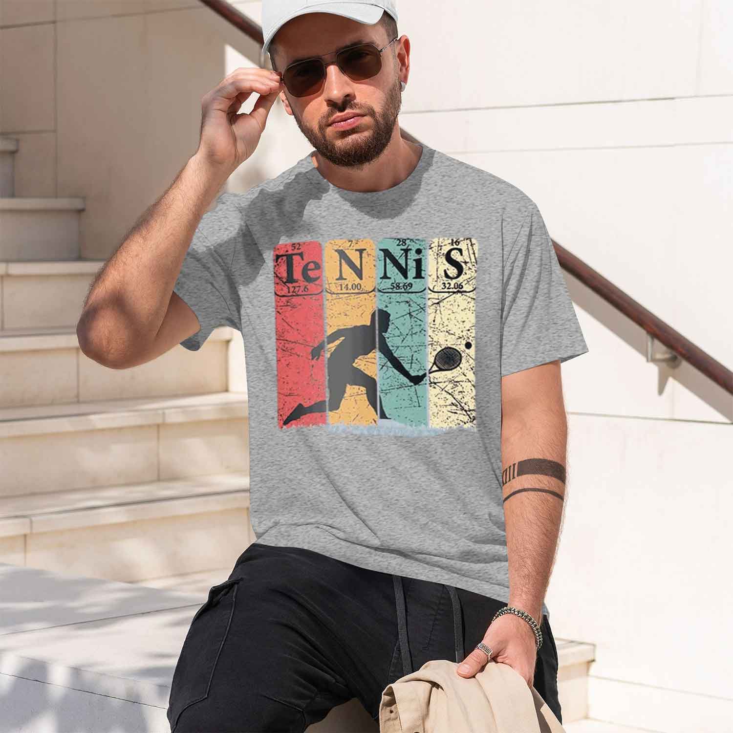 Kaos Pria Vintage Motif Elemen - Table Tennis Player ulasan dan harga