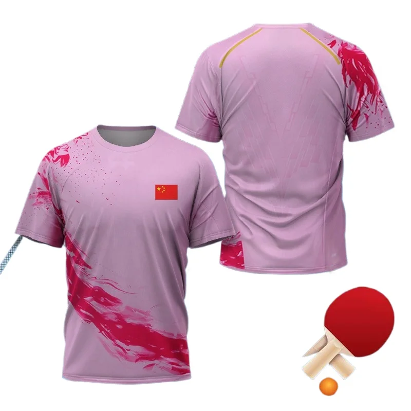 Kaus Grafis Tenis Meja CHINA D - Table Tennis Match ulasan dan harga