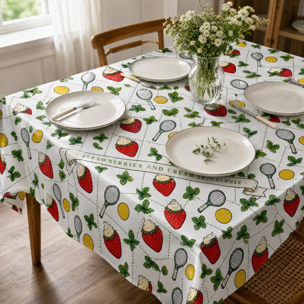 Taplak Meja Motif Raket Tenis  - Table Tennis News Today ulasan dan harga